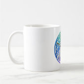 Elegante, farbenfrohe Blume des Libellen Kaffeetasse (Links)