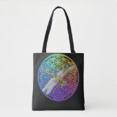 Elegante, farbenfrohe Blume des Libellen Tasche (Vorderseite)