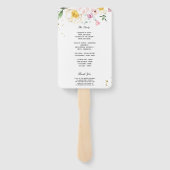 Elegante farbenfrohe Blume Fächer (Rückseite)