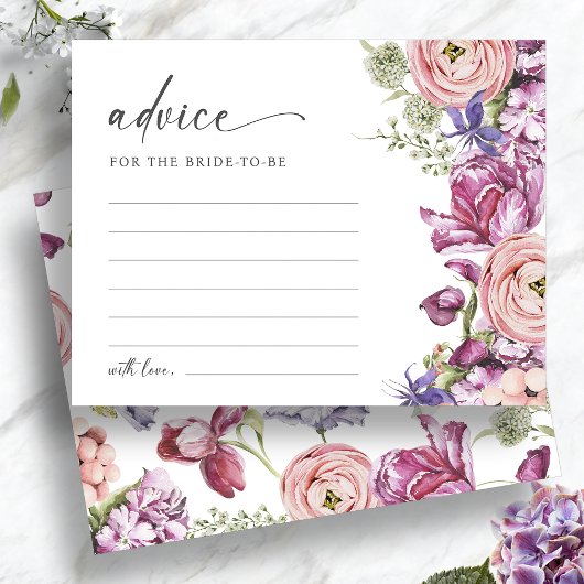 Elegante farbenfrohe Blumenberatungskarte