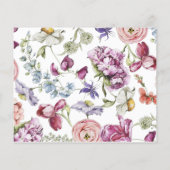 Elegante farbenfrohe Blumenberatungskarte (Rückseite)