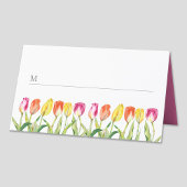 Elegante farbenfrohe Blumengärten Frohes Ostern Platzkarte