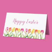 Elegante farbenfrohe Blumengärten Frohes Ostern Platzkarte