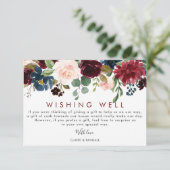 Elegante farbenfrohe blumenreiche Hochzeit wünsche Begleitkarte (Stehend Vorderseite)