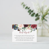 Elegante farbenfrohe Blumenrezepte Begleitkarte (Stehend Vorderseite)