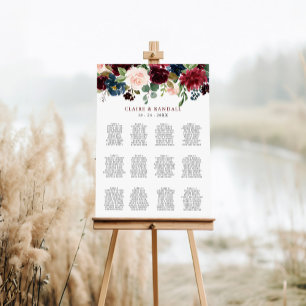 Elegante farbenfrohe Blumenübersicht Poster