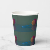 Elegante farbenfrohe Crochet Easter Egg Blue Green Pappbecher (Rückseite)