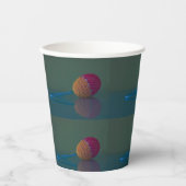 Elegante farbenfrohe Crochet Easter Egg Blue Green Pappbecher (Vorderseite)