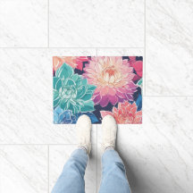 Elegante farbenfrohe Dahlia-Blume auf dunklem Hint