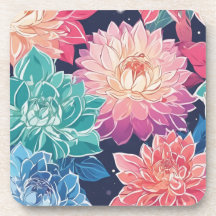 Elegante farbenfrohe Dahlia-Blume auf dunklem Hint