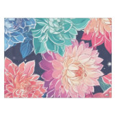 Elegante farbenfrohe Dahlia-Blume auf dunklem Hint Tischdecke (Vorderseite (Horizontal))