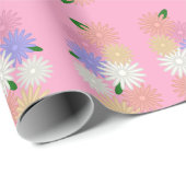 Elegante, farbenfrohe Daisy Blume Art, Nobelfarbe Geschenkpapier (Rolleneckpunkt)