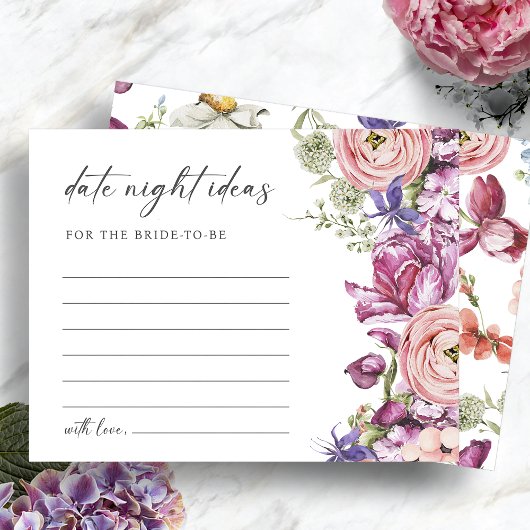 Elegante farbenfrohe Dattelkarte