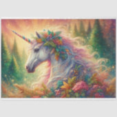 Elegante Farbenfrohe Einhorn Seidenpapier (Vorderseite)