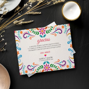 Elegante farbenfrohe florale Fiesta spanische Hoch Dankeskarte