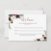 Elegante farbenfrohe florale Hochzeitssongkarte RSVP Karte (Vorderseite)