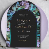 Elegante farbenfrohe Florals Black arch Wedding Einladung