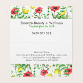 Elegante farbenfrohe Frühlingsblumen - Grenze Visitenkarten (Innenseite Aufgefaltet)