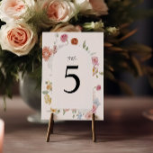 Elegante farbenfrohe Frühlingsblumen Tischnummer C