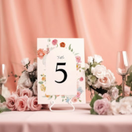 Elegante farbenfrohe Frühlingsblumen Tischnummer C