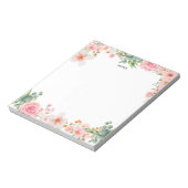 Elegante farbenfrohe Frühlingsblüten Notizblock (Rotiert)