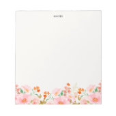 Elegante farbenfrohe Frühlingsblüten Notizblock (Vorderseite)