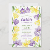 Elegante farbenfrohe Frühlingsfeiertage Einladung (Vorderseite)