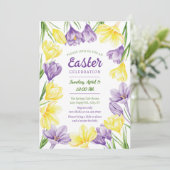 Elegante farbenfrohe Frühlingsfeiertage Einladung (Stehend Vorderseite)