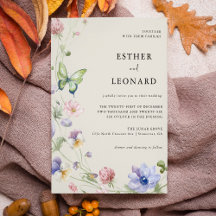 Elegante farbenfrohe Frühlingshochzeit Wildblume