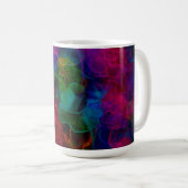 Elegante farbenfrohe Glitzern rauchen monogramm Kaffeetasse (VorderseiteRechts)