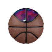 Elegante farbenfrohe Glitzern rauchen monogramm Mini Basketball (Rechts)