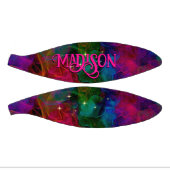 Elegante farbenfrohe Glitzern rauchen monogramm Mini Basketball (Panele)