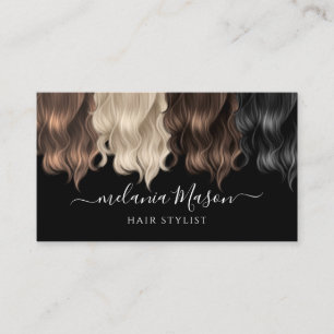 Elegante farbenfrohe Haar Stylist Minimalistisch B Visitenkarte