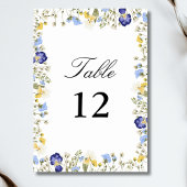 Elegante farbenfrohe Herbsthochzeit Tischnummer