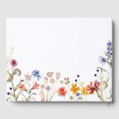 Elegante farbenfrohe Hochzeit der Wildblume Gästebuch (Rückseite)