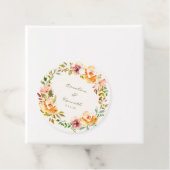 Elegante farbenfrohe Hochzeit mit floralen Wasserf Geschenkanhänger (Beispiel)