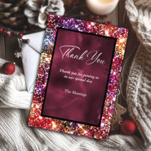 Elegante farbenfrohe Imitats Glitzer vielen Dank