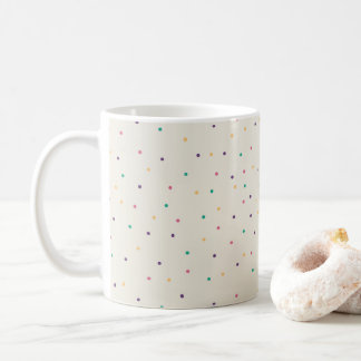 Elegante farbenfrohe Konfetti-Punkt-Muster Kaffeetasse