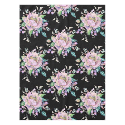 Elegante farbenfrohe Korallenrosa Blume Blütenschw Tischdecke (Vorderseite)