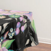 Elegante farbenfrohe Korallenrosa Blume Blütenschw Tischdecke (Beispiel)