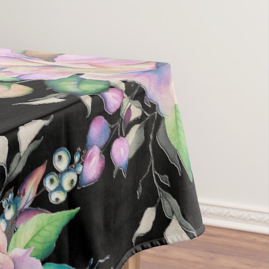 Elegante farbenfrohe Korallenrosa Blume Blütenschw Tischdecke (Beispiel)