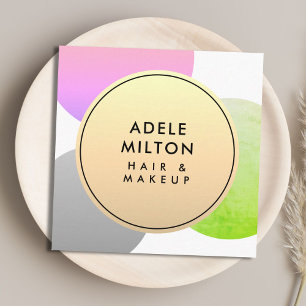 Elegante farbenfrohe Kreise Schönheit Quadratische Visitenkarte