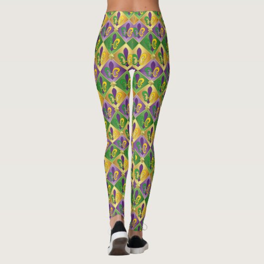 Elegante farbenfrohe Lilie Leggings (Rückseite)