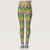 Elegante farbenfrohe Lilie Leggings (Vorderseite)