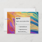 Elegante farbenfrohe, nahtlose Abstrakte Hochzeit RSVP Karte (Vorderseite)