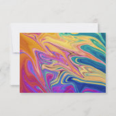 Elegante farbenfrohe, nahtlose Abstrakte Hochzeit RSVP Karte (Rückseite)