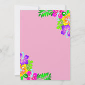 Elegante farbenfrohe Rose Boho Pink Blumenhochzeit Einladung (Rückseite)