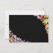 Elegante farbenfrohe Rose Botanische Hochzeit RSVP Karte (Rückseite)