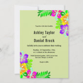 Elegante farbenfrohe Rose Rustikale Blumenhochzeit Einladung (Vorderseite)