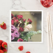 Elegante farbenfrohe Rose Serviette (Beispiel)